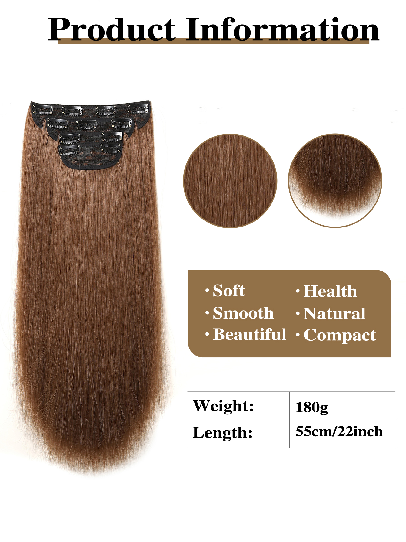 Femmes Style Simple Décontractée Fibre Chimique Cheveux Longs Et Droits Filet À Perruque display picture 1