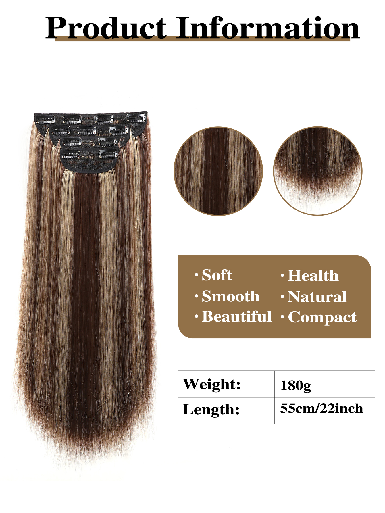 Frau Einfacher Stil Lässig Chemische Faser Langes Glattes Haar Perückennetz display picture 4