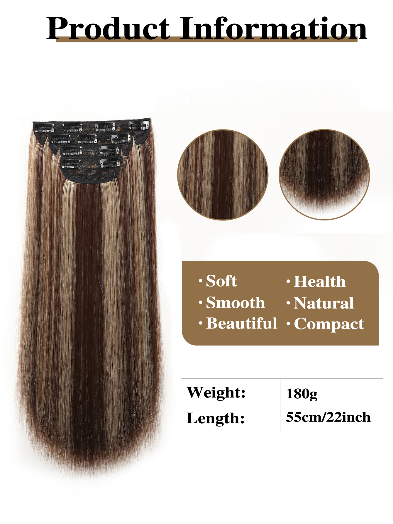 Women's Simple Style Casual Chemical Fiber Long Straight Hair Wig Net display picture 5