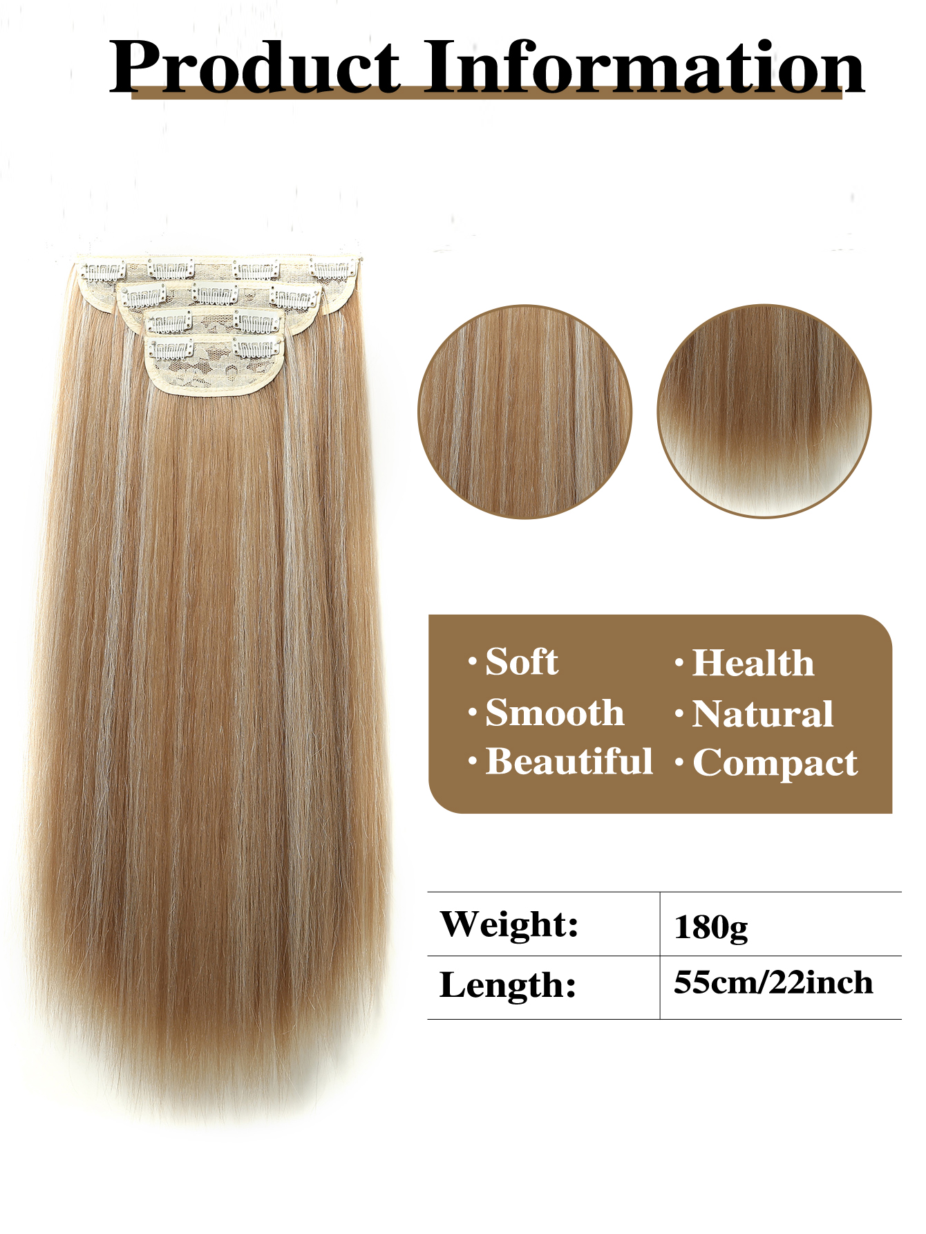 Women's Simple Style Casual Chemical Fiber Long Straight Hair Wig Net display picture 8