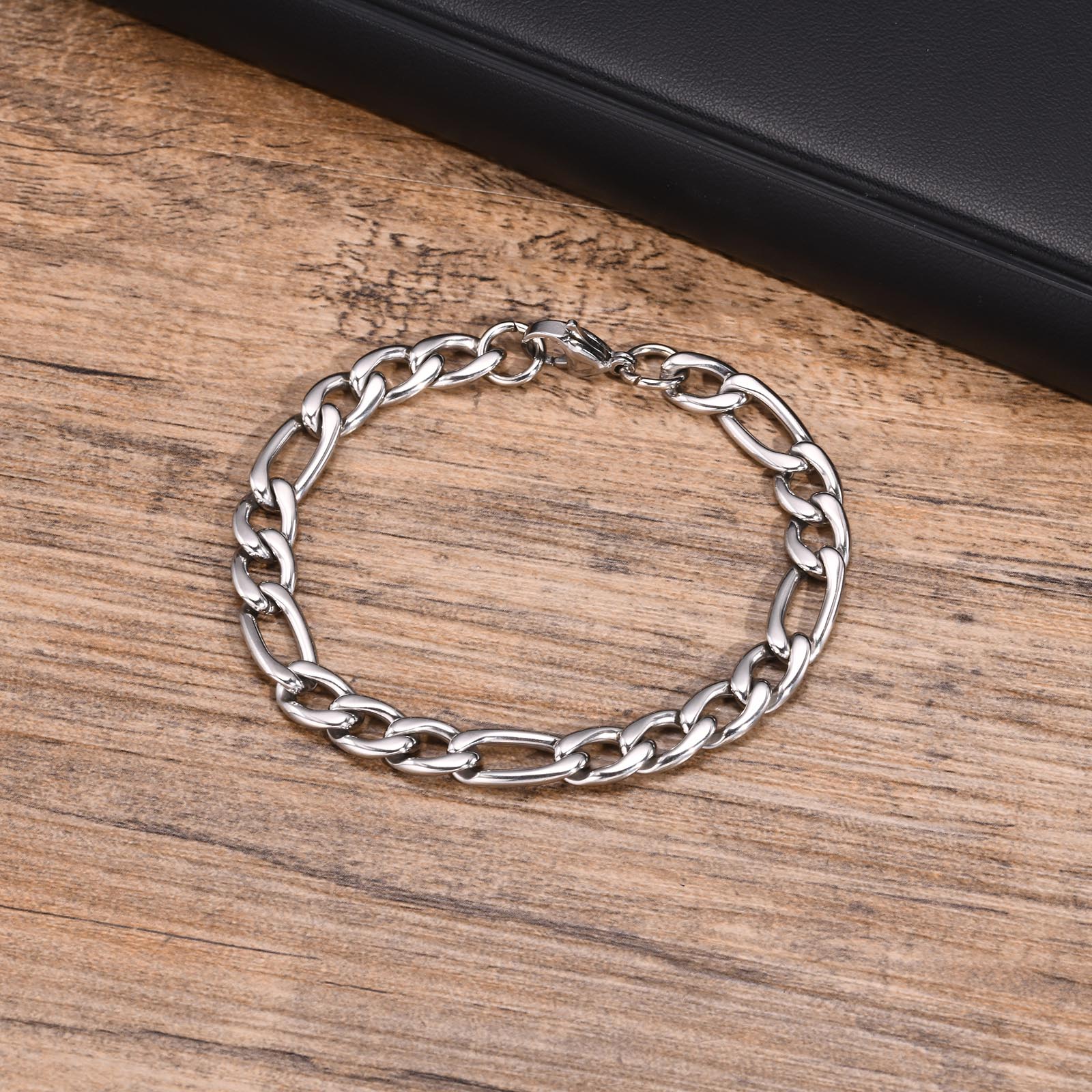 Simple Style Commute Solid Color 201 Stainless Steel Men's Bracelets display picture 5