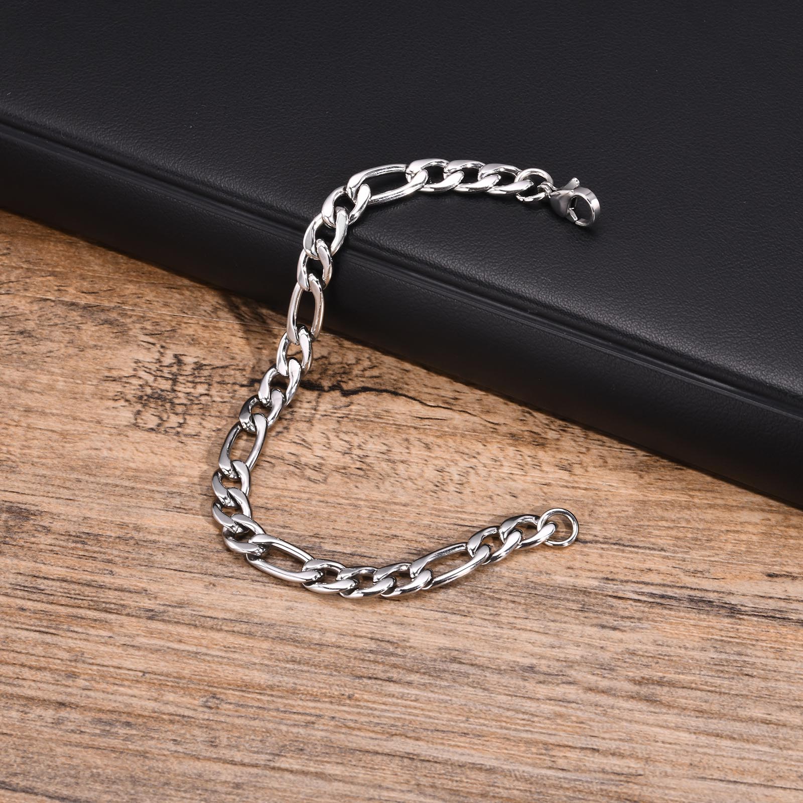 Simple Style Commute Solid Color 201 Stainless Steel Men's Bracelets display picture 8