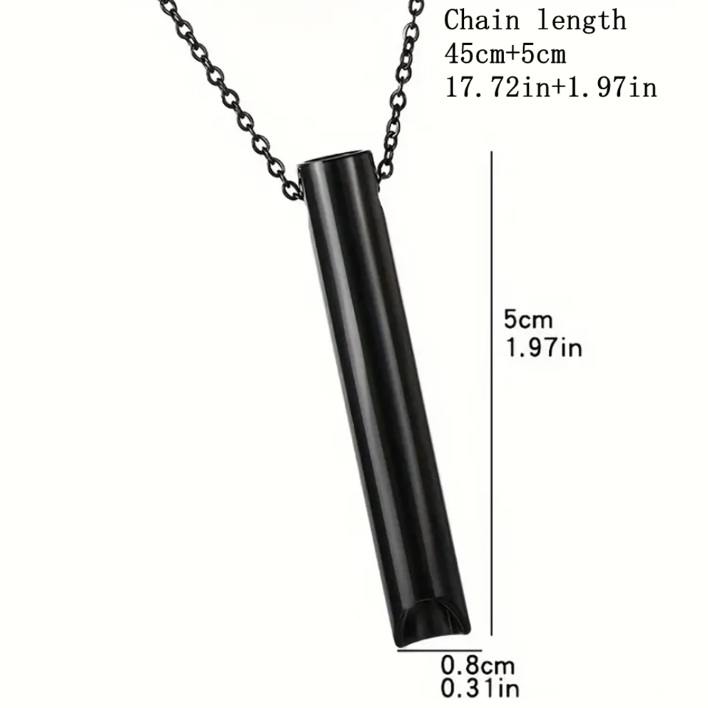 Simple Style Artistic Whistle Stainless Steel Plating Black Plated Gun Gold Plated Silver Plated Pendant Necklace display picture 3