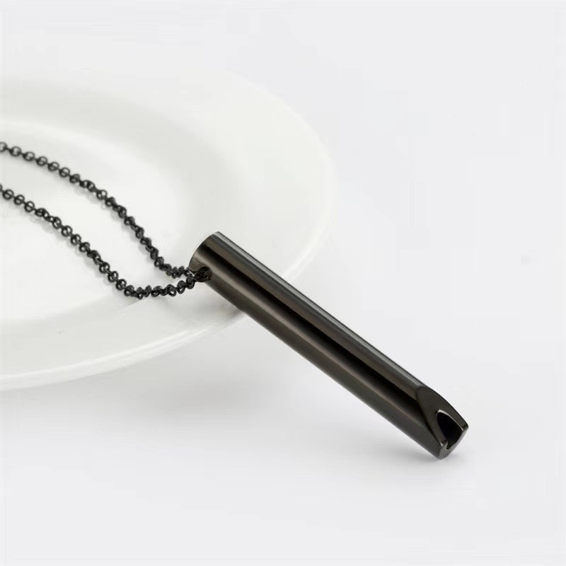 Simple Style Artistic Whistle Stainless Steel Plating Black Plated Gun Gold Plated Silver Plated Pendant Necklace display picture 5