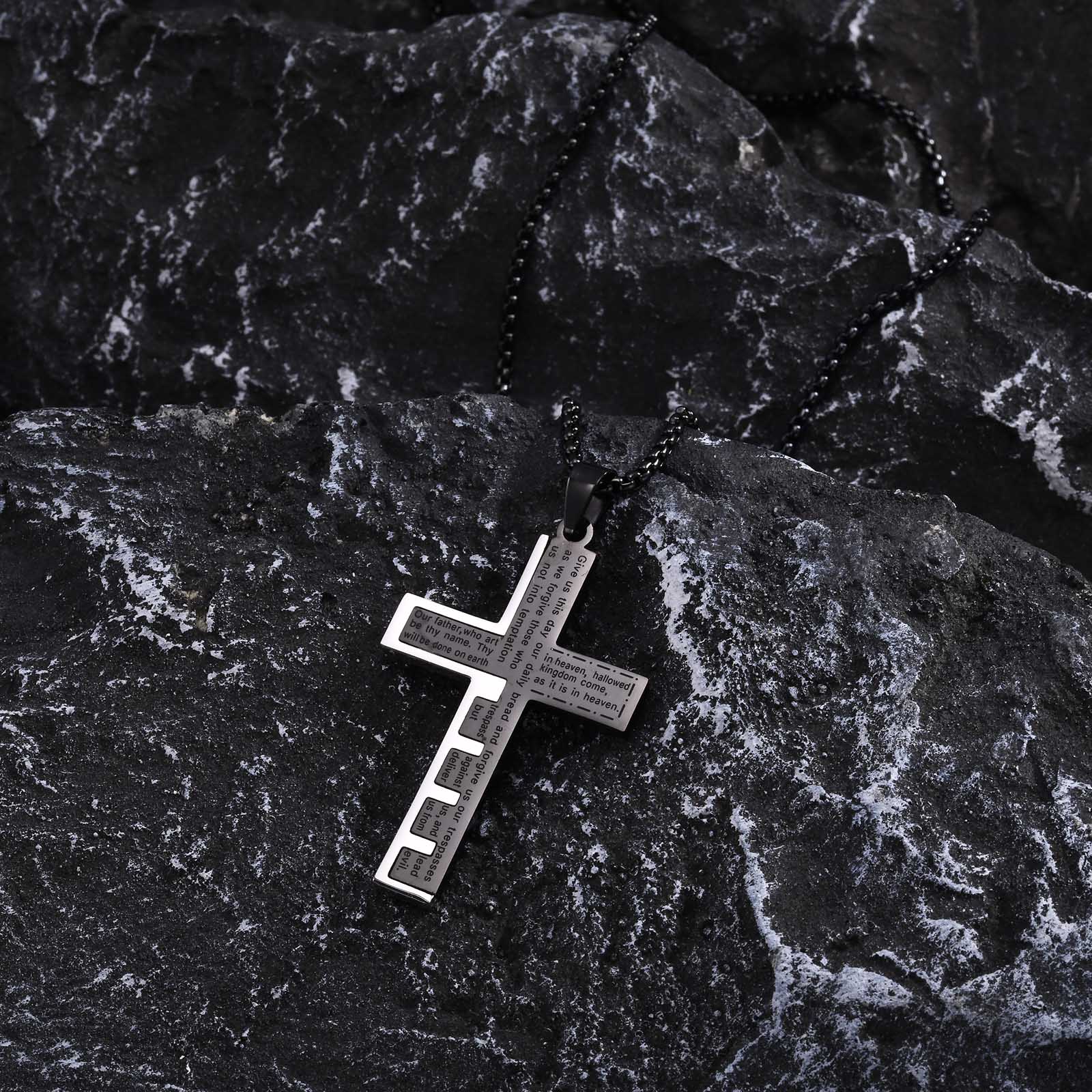 Simple Style Cross 304 Stainless Steel Men's Pendant Necklace display picture 8