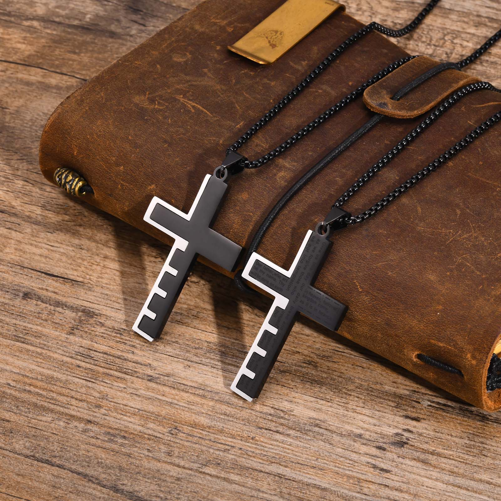 Einfacher Stil Kreuzen Edelstahl 304 Männer Halskette Mit Anhänger display picture 7