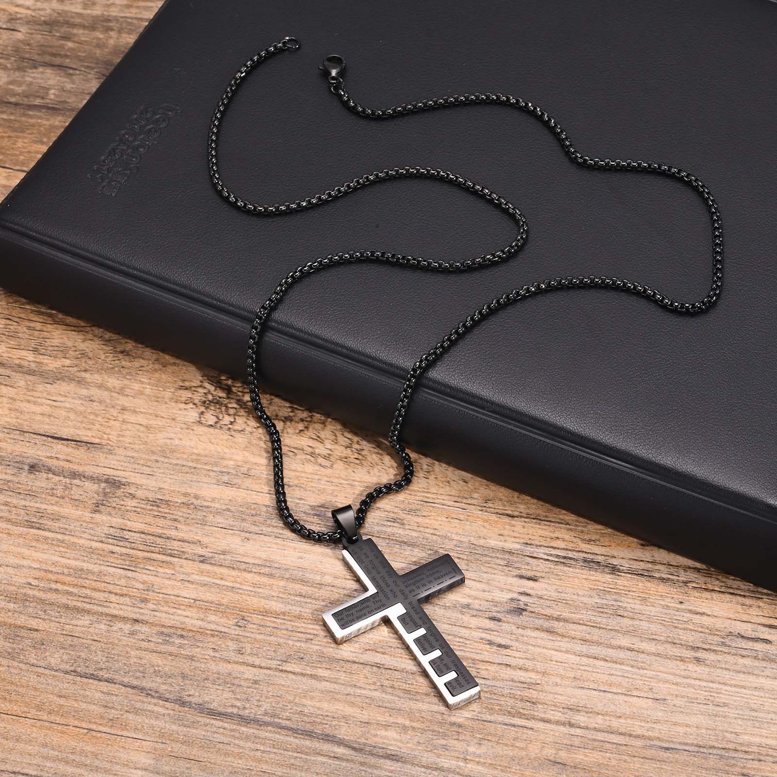 Einfacher Stil Kreuzen Edelstahl 304 Männer Halskette Mit Anhänger display picture 5