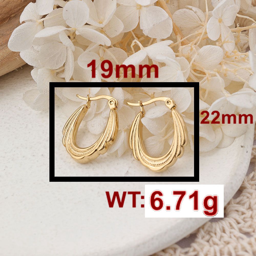 1 Pair IG Style Geometric Plating 304 Stainless Steel Earrings display picture 4