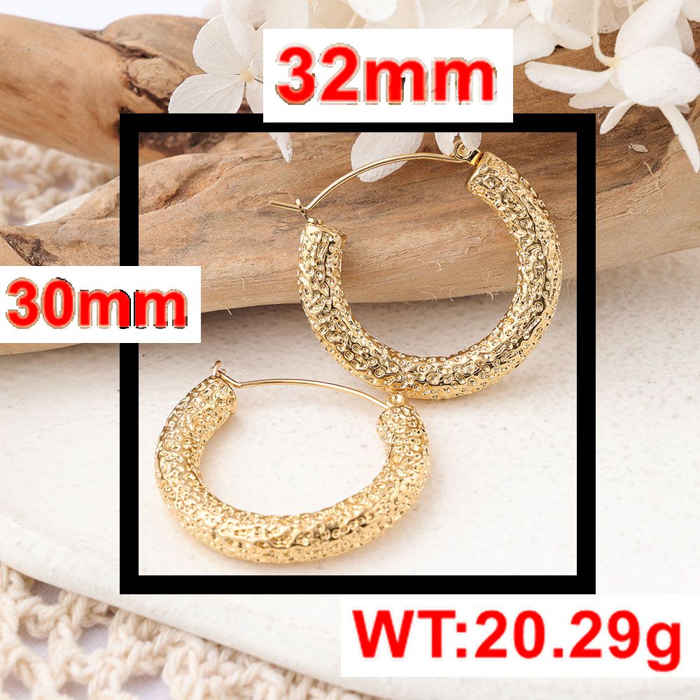 1 Pair IG Style U Shape Plating 304 Stainless Steel Hoop Earrings Ear Studs display picture 1