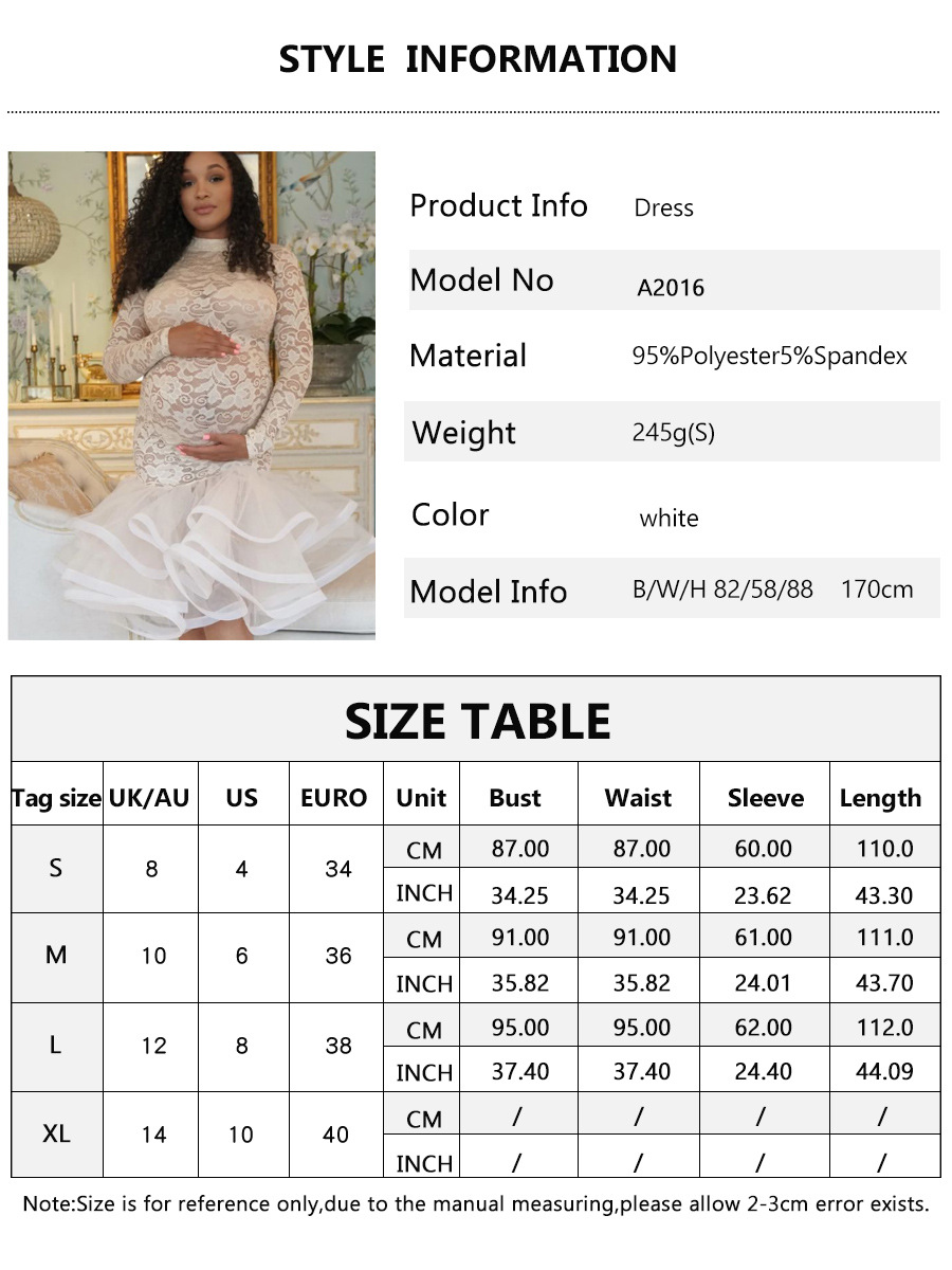 Elegant Flower Lace Polyester Maternity Clothing display picture 1