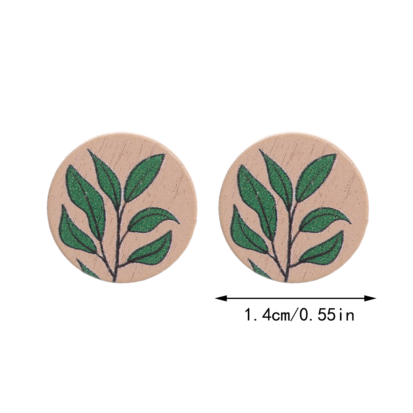 1 Pair Simple Style Sunflower Wood Ear Studs display picture 7