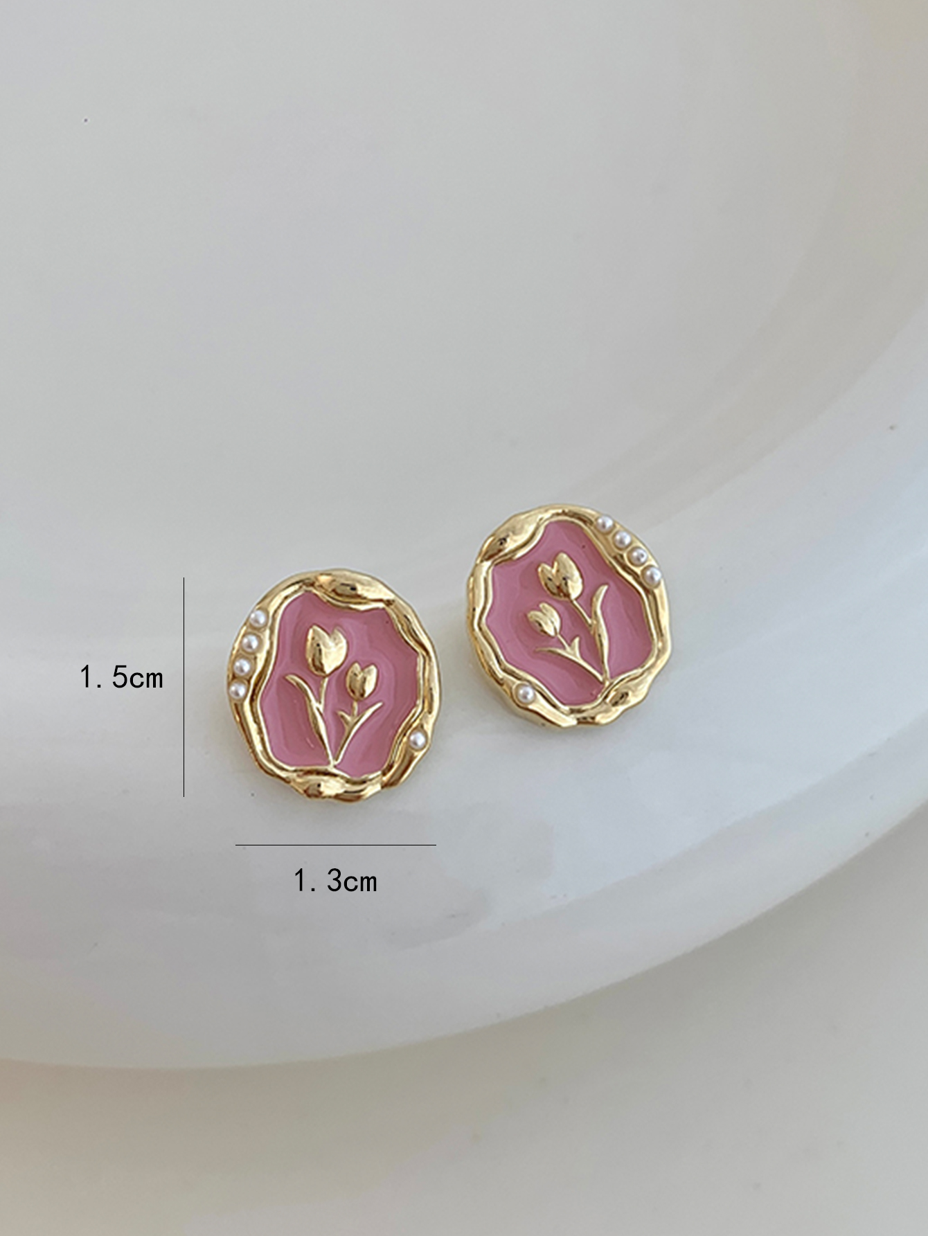 1 Pair Sweet Flower Alloy Ear Studs display picture 3