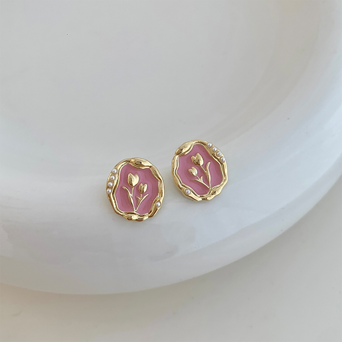 1 Pair Sweet Flower Alloy Ear Studs display picture 4