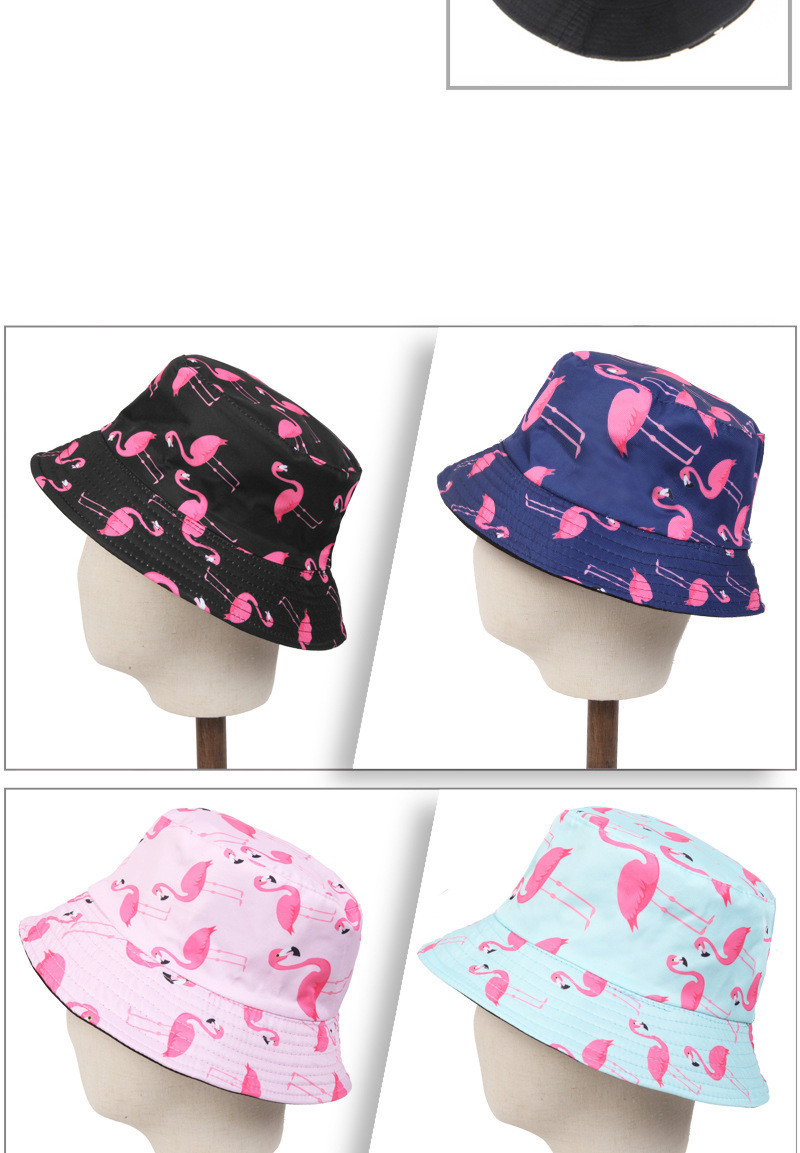 Unisex Casual Vacation Flamingo Wide Eaves Bucket Hat display picture 2