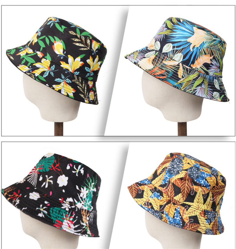Unisex Casual Vacation Tropical Wide Eaves Bucket Hat display picture 1