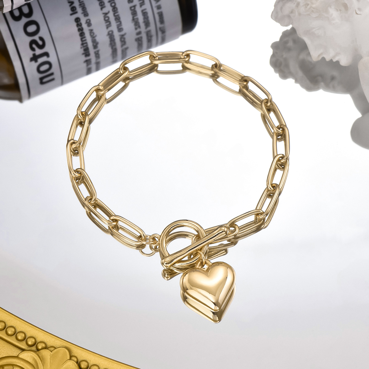 Romantic Heart Shape Alloy Iron Women's Bracelets display picture 2