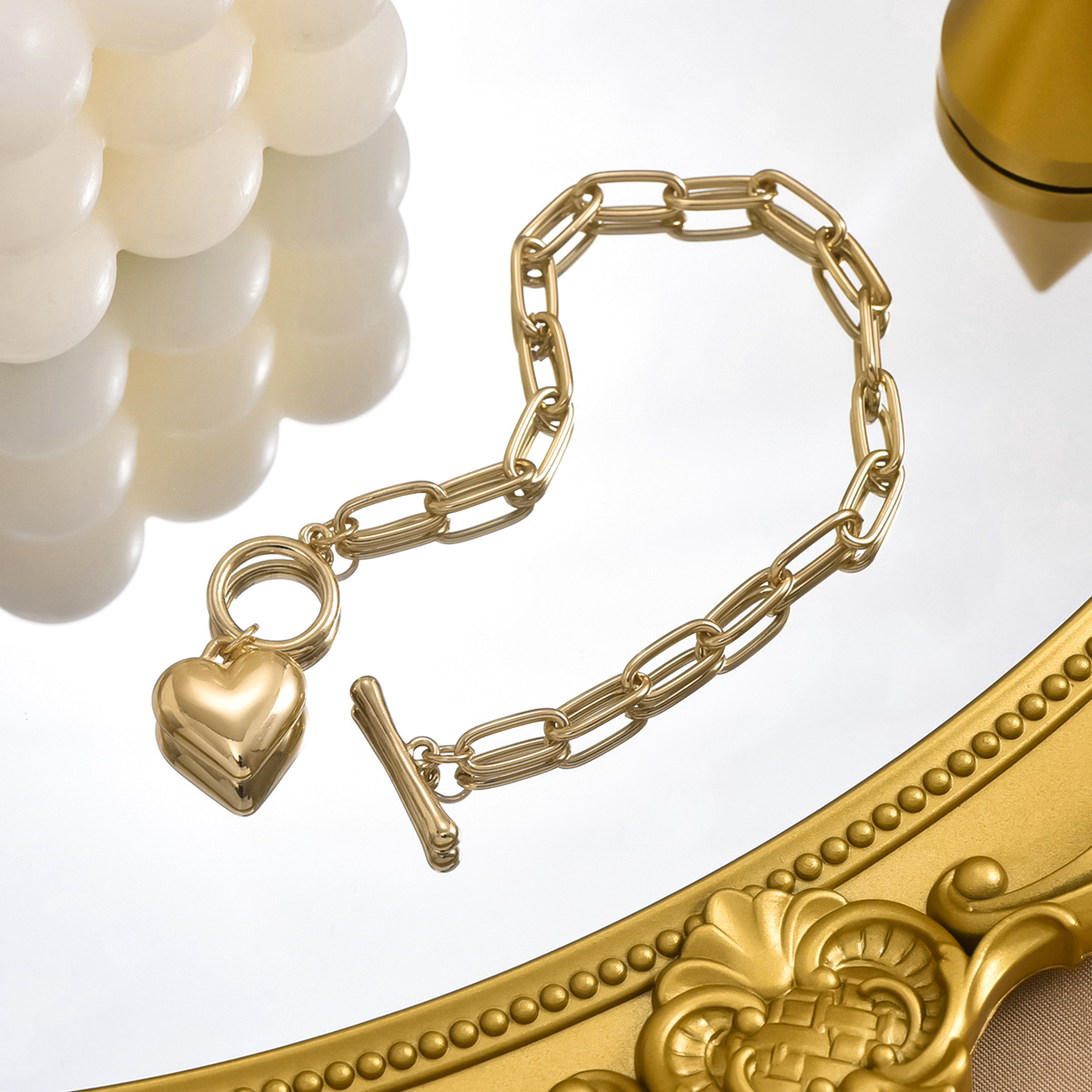 Romantic Heart Shape Alloy Iron Women's Bracelets display picture 3