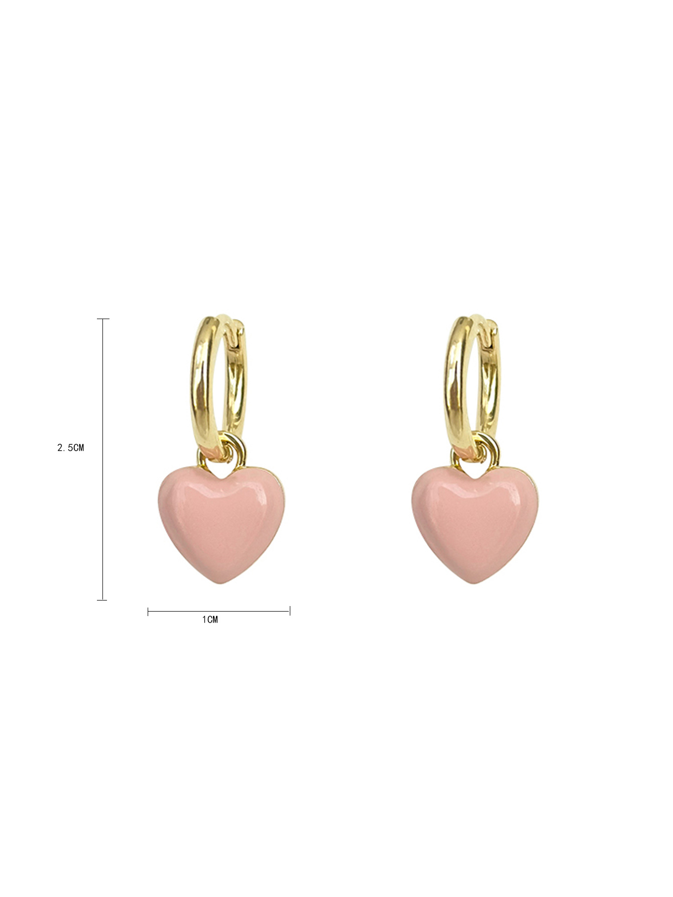 1 Pair Sweet Heart Shape Alloy Drop Earrings display picture 2
