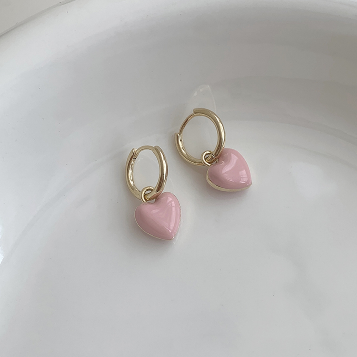 1 Pair Sweet Heart Shape Alloy Drop Earrings display picture 1