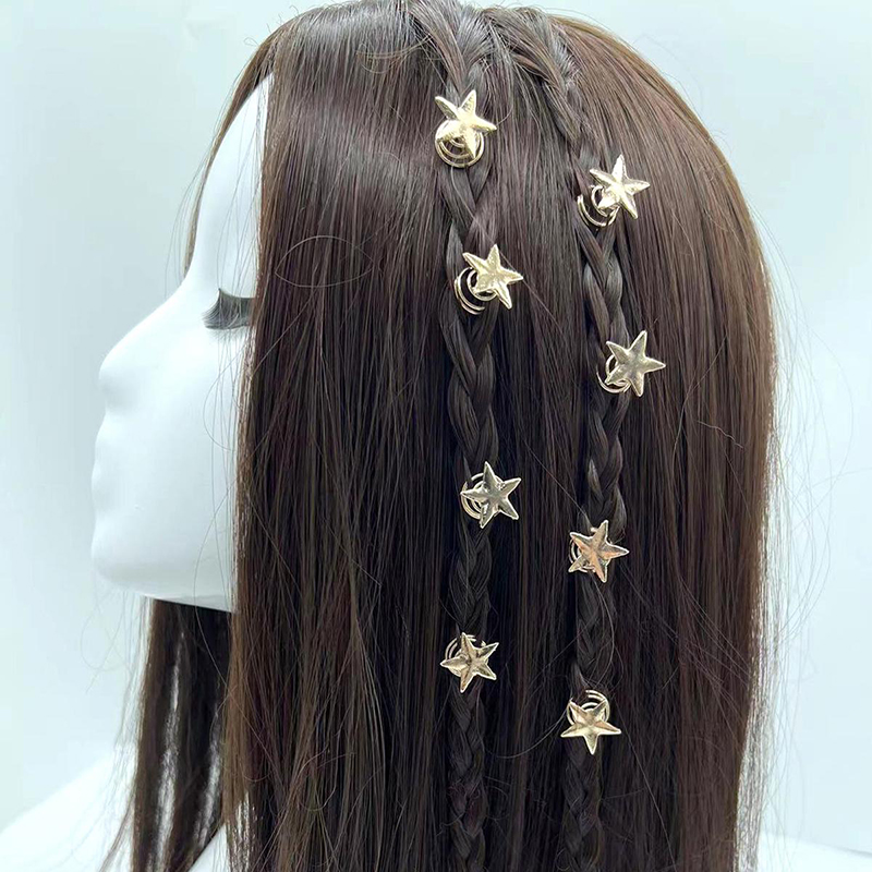 Women's Vacation Sweet Pentagram Flower Alloy Glass Hair Clip display picture 5