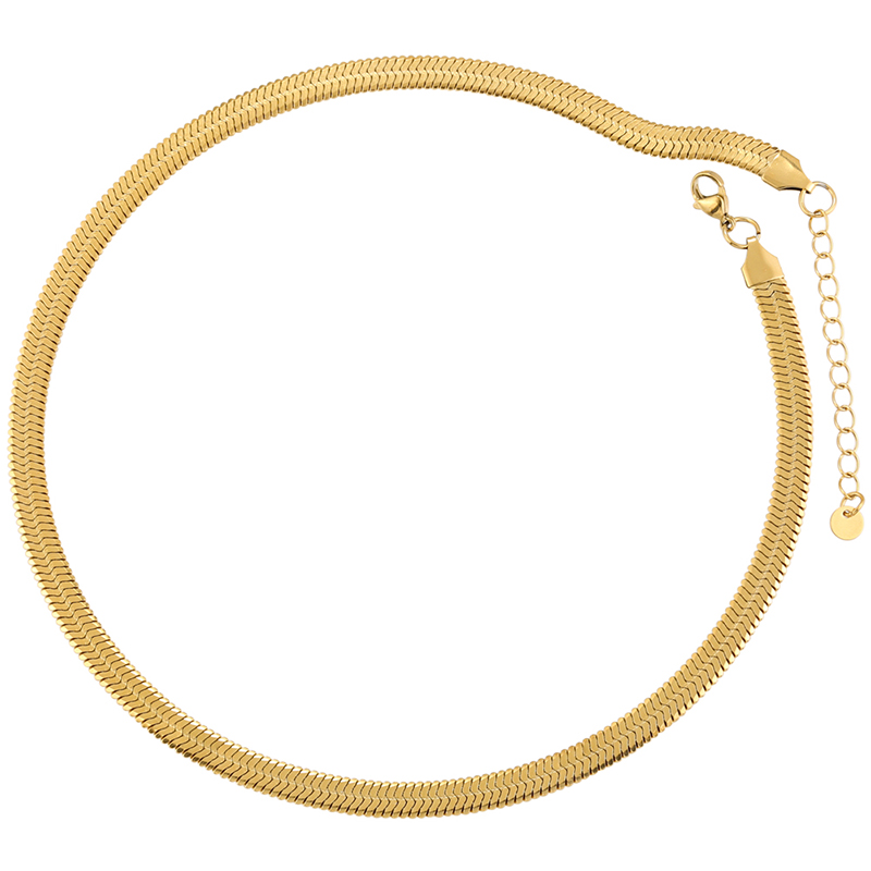 Stainless Steel 18K Gold Plated Simple Style Plating Solid Color Necklace display picture 2