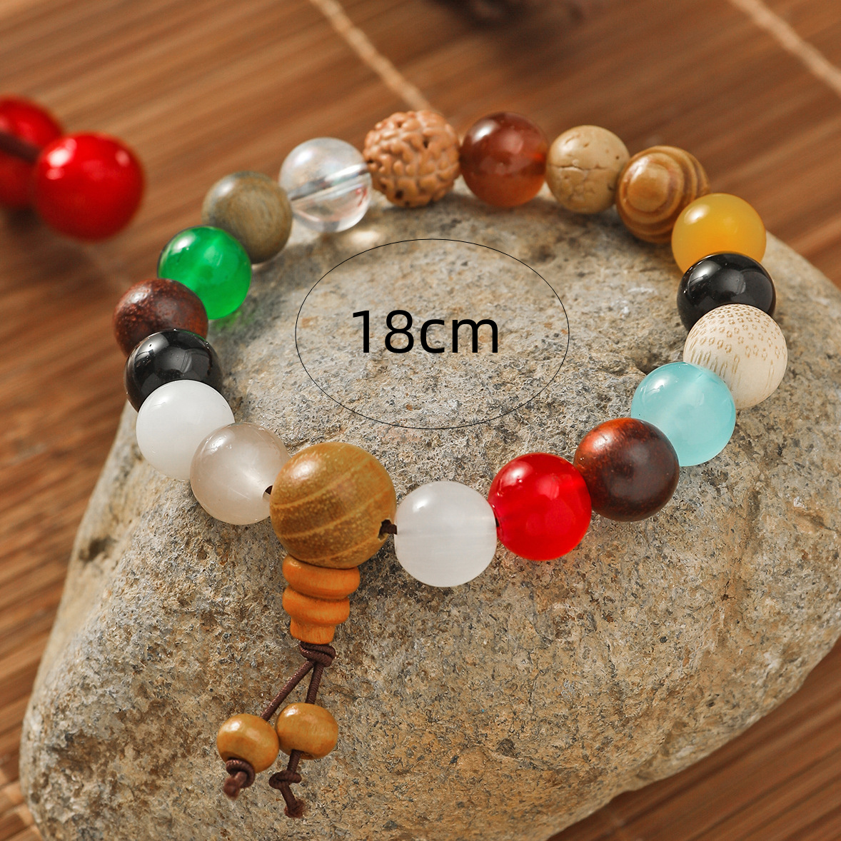 Retro Geometric Wooden Beads Beaded Unisex Bracelets display picture 4
