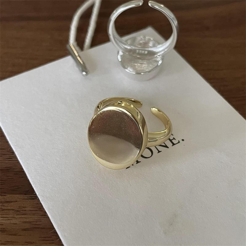 Wholesale Simple Style Solid Color Copper Plating Silver Plated Rings display picture 1