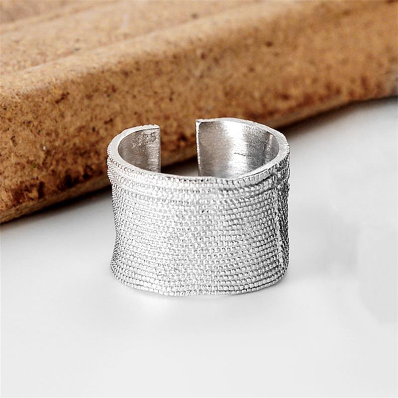 Wholesale Simple Style Solid Color Copper Silver Plated Open Rings display picture 4