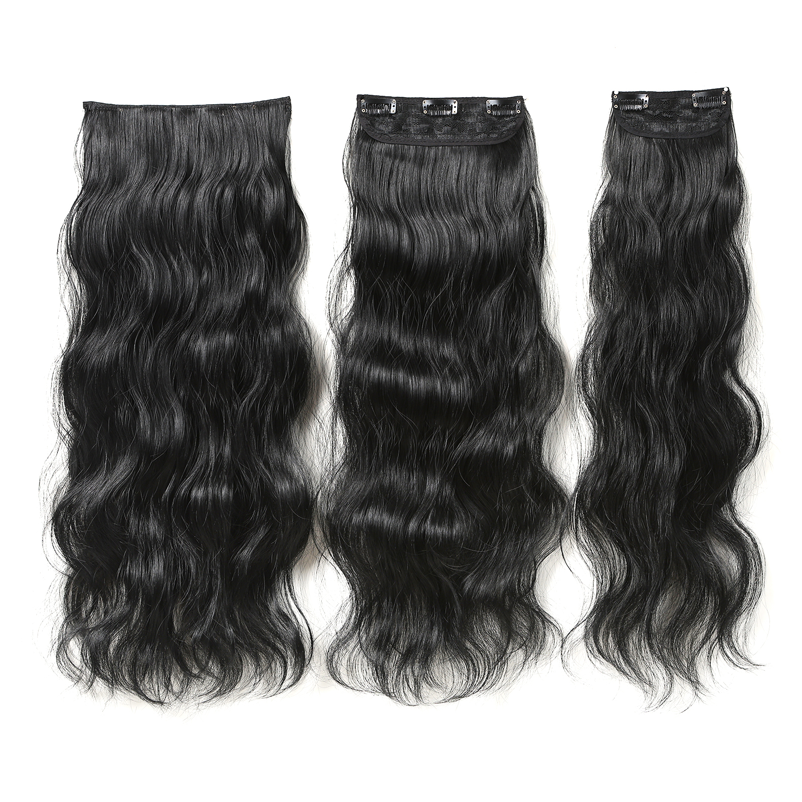 Women's Cute Sweet Gold Black Casual Chemical Fiber Long Curly Hair Wig Clips display picture 11