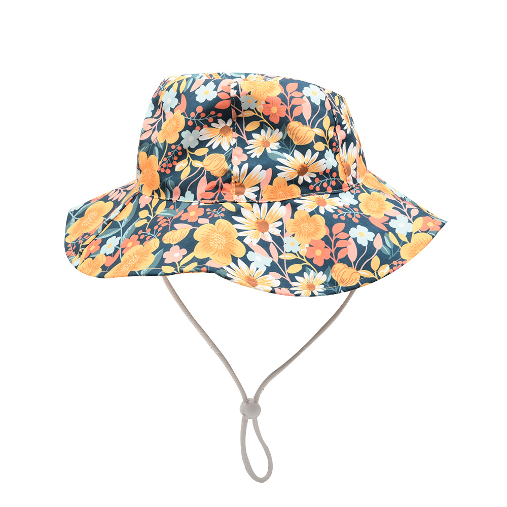 Baby Girl's Baby Boy's Cute Vacation Flower Bucket Hat display picture 5