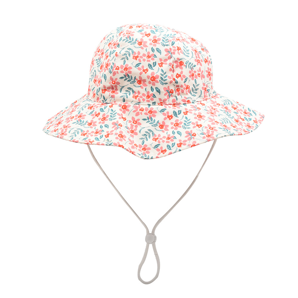 Baby Girl's Baby Boy's Cute Vacation Flower Bucket Hat display picture 10