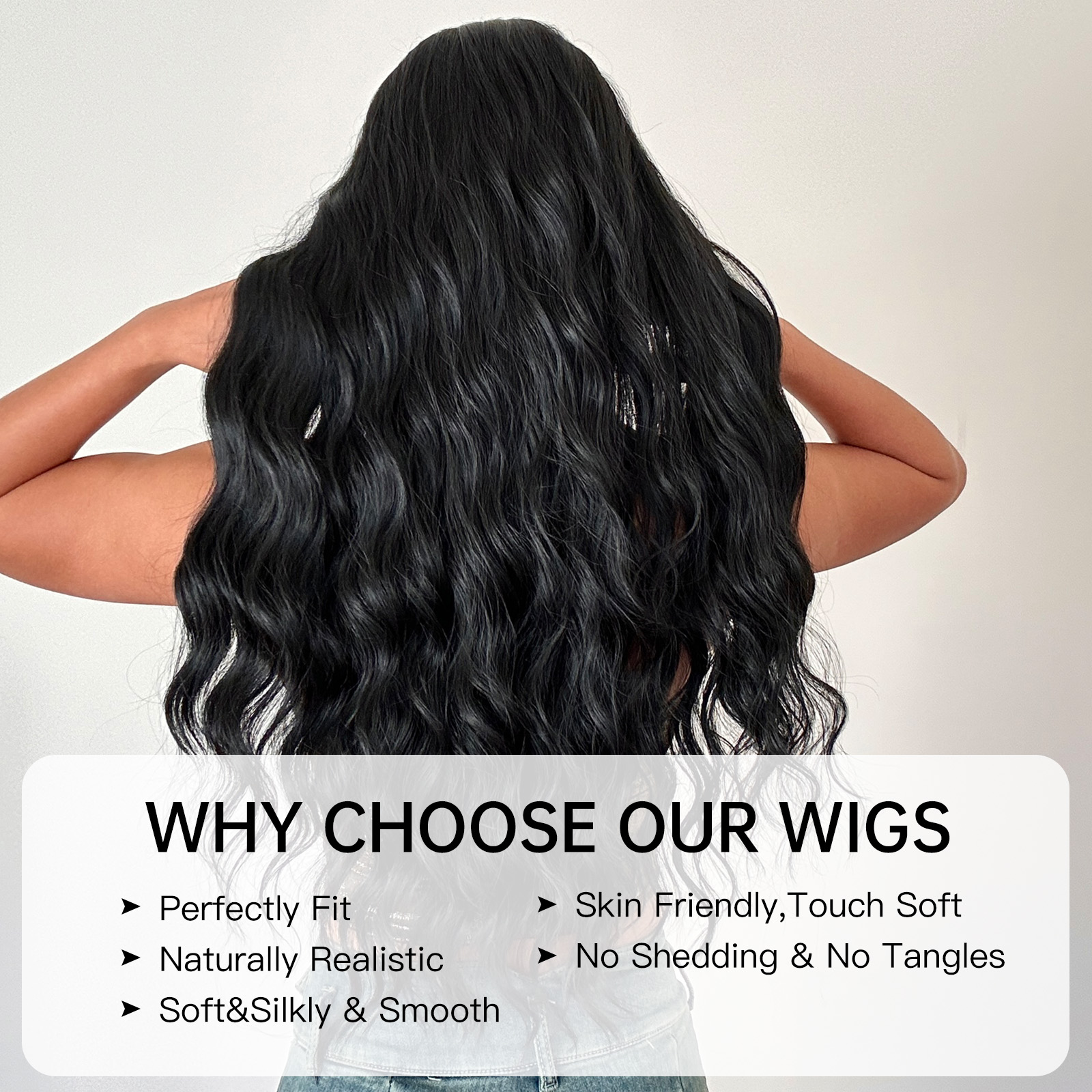 Women's Elegant Black Casual Chemical Fiber Bangs Long Curly Hair Wig Net display picture 4