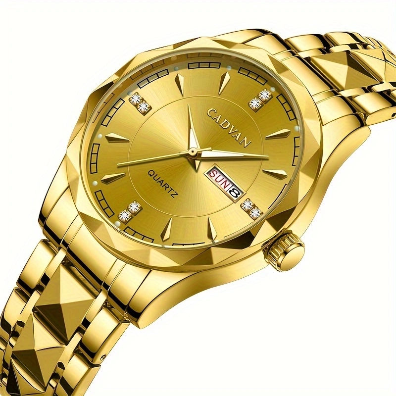 Casual Negocio Lujoso Color Sólido Hebilla Plegable Cuarzo Relojes Hombre display picture 6