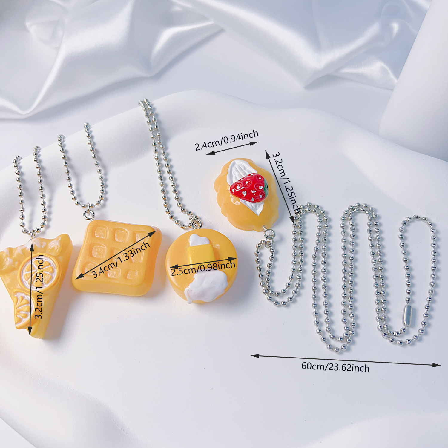 Süß Frucht Kuchen Synthetik Dreidimensional Unisex Halskette Mit Anhänger display picture 3