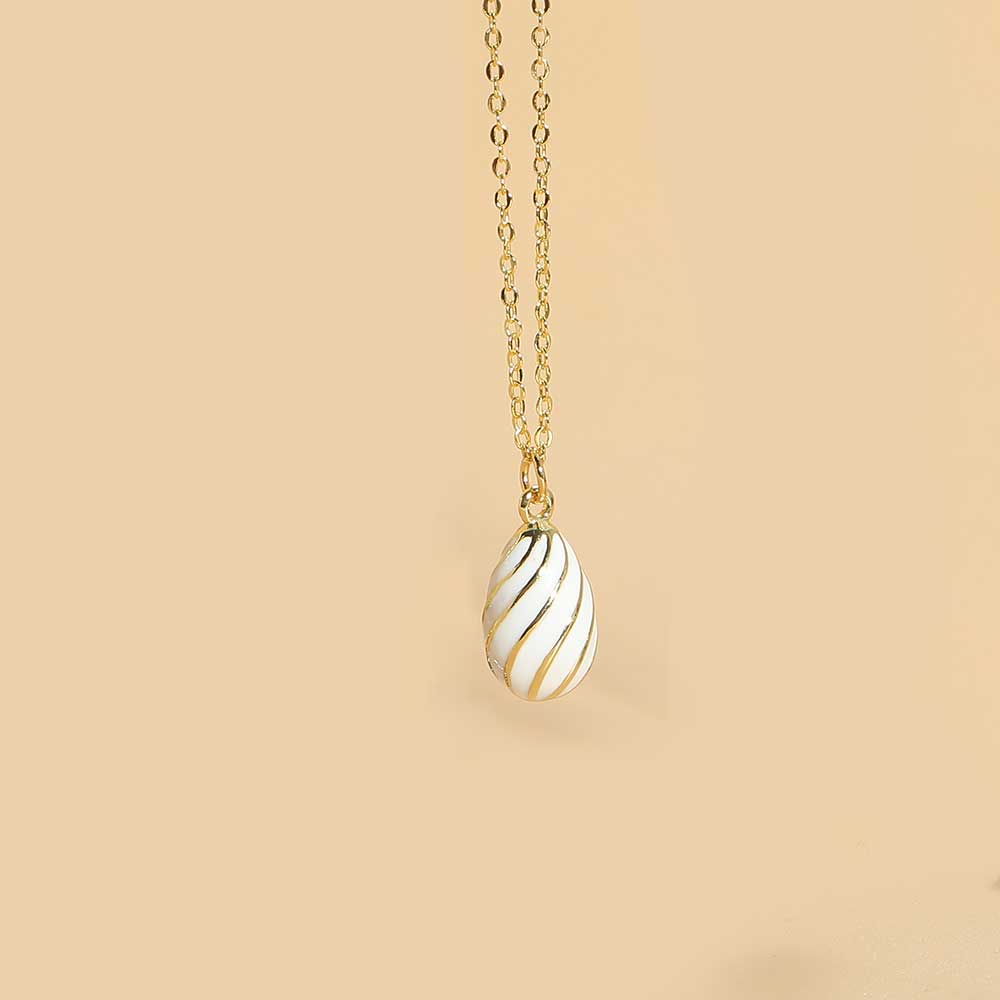 Copper Vintage Style Simple Style Water Droplets Enamel Plating Pendant Necklace display picture 3