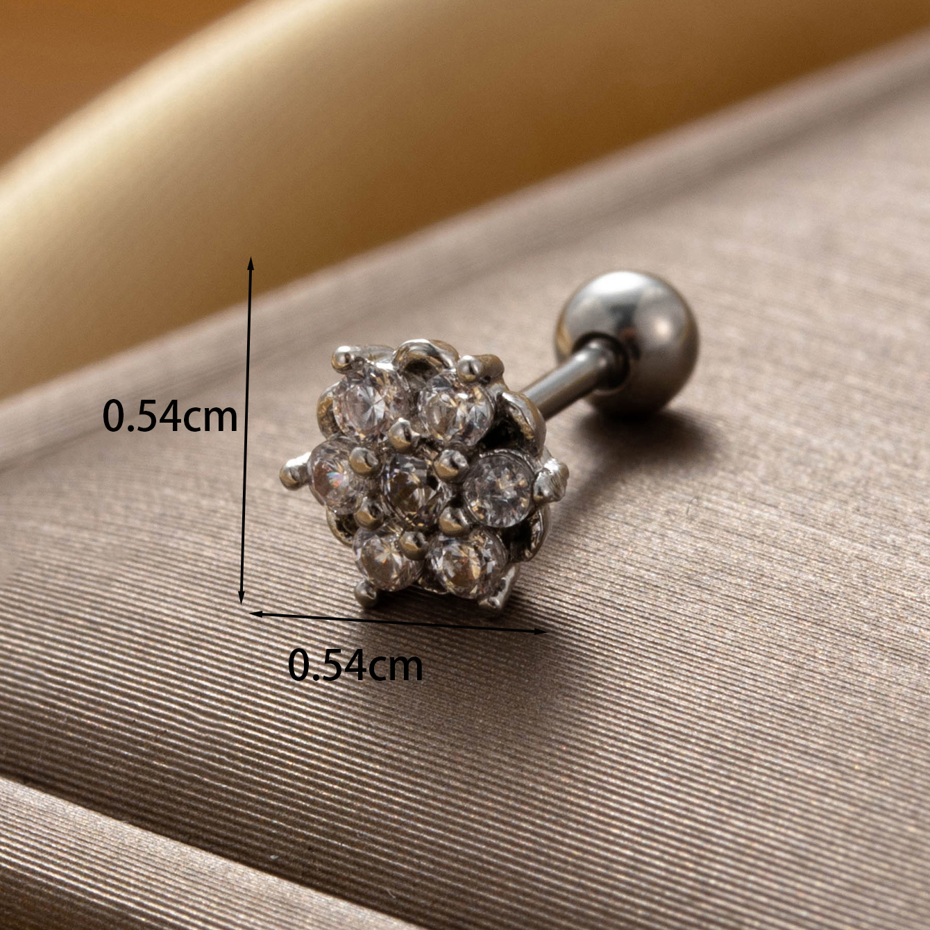 1 Piece IG Style French Style Simple Style Round Flower Butterfly Inlay Copper Zircon Drop Earrings Earrings Ear Studs display picture 3