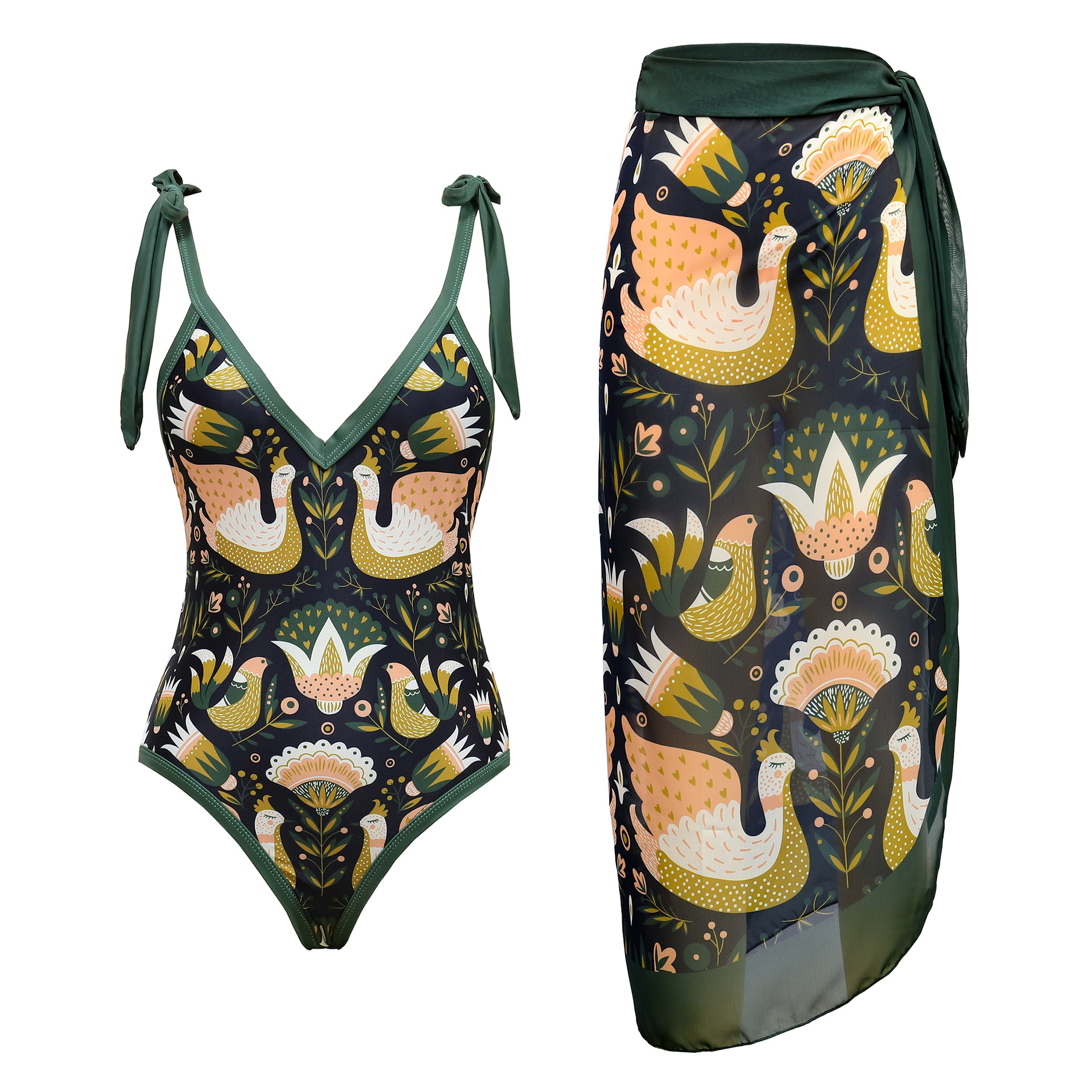 Women's Sexy Printing 2 Pieces One Piece Swimwear display picture 35