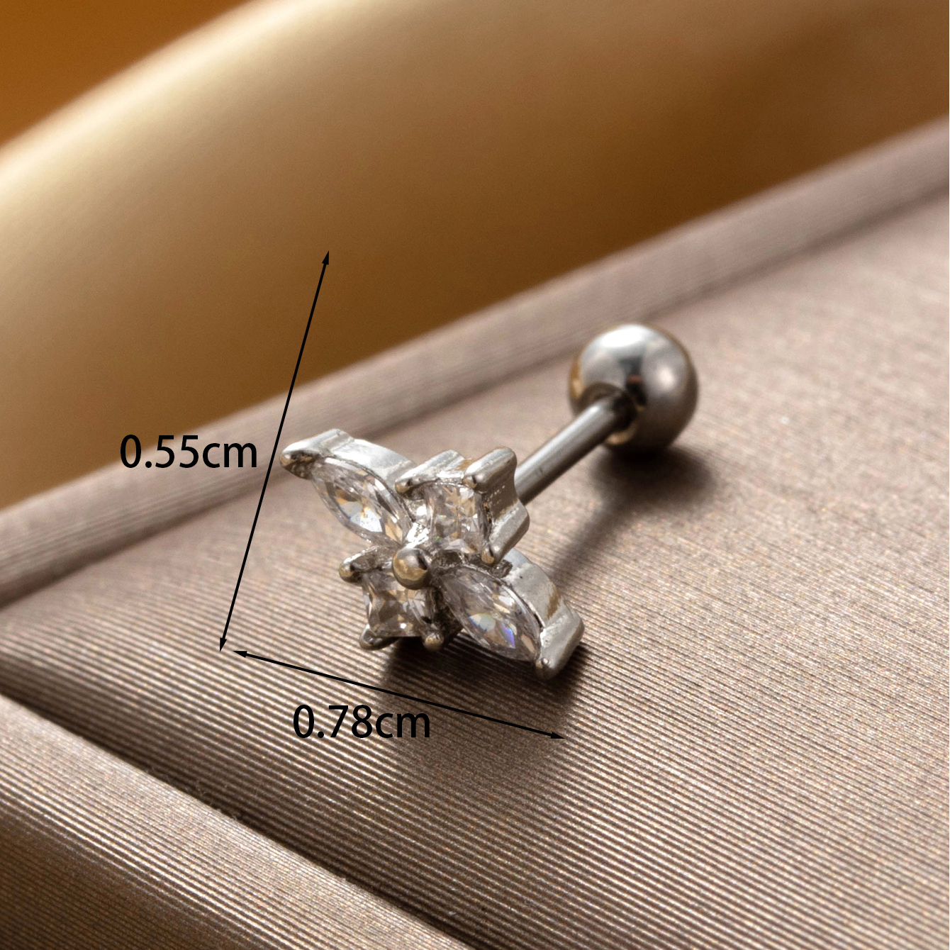 1 Piece IG Style French Style Simple Style Rhombus Bow Knot Inlay Copper Zircon Drop Earrings Earrings Ear Studs display picture 3
