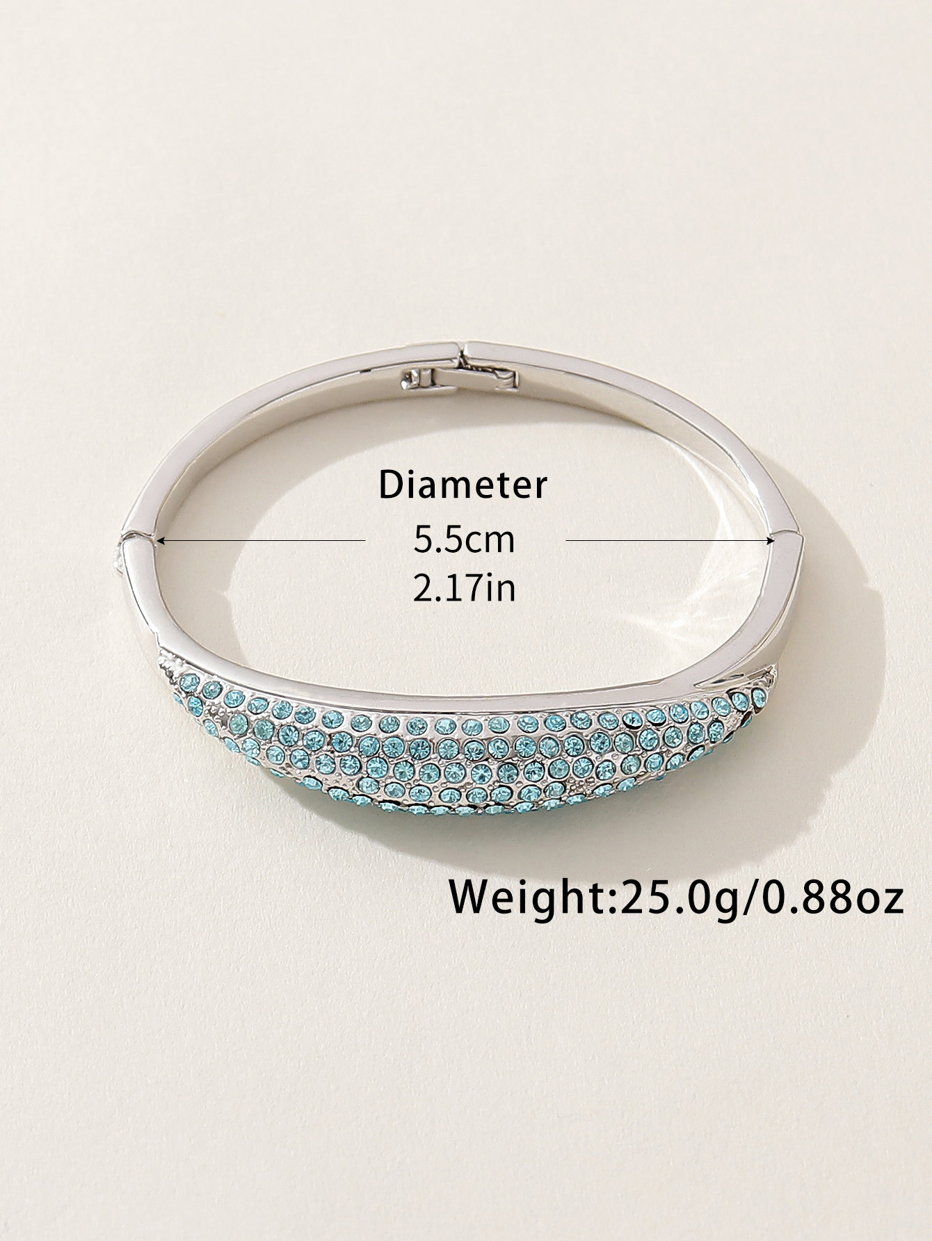 Elegant Solid Color Copper Inlay Rhinestones Bangle display picture 4