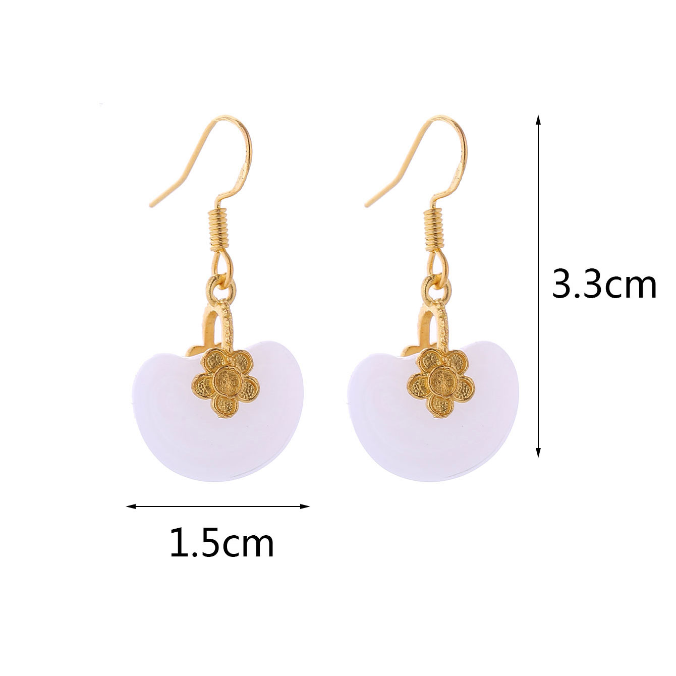 1 Pair Elegant Glam Geometric Plating Artificial Gemstones Drop Earrings display picture 1