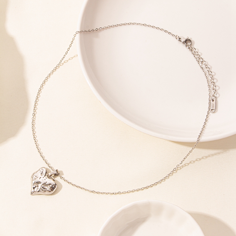 Edelstahl 304 Elegant Süß Luxuriös Überzug Herzform Halskette Mit Anhänger display picture 16