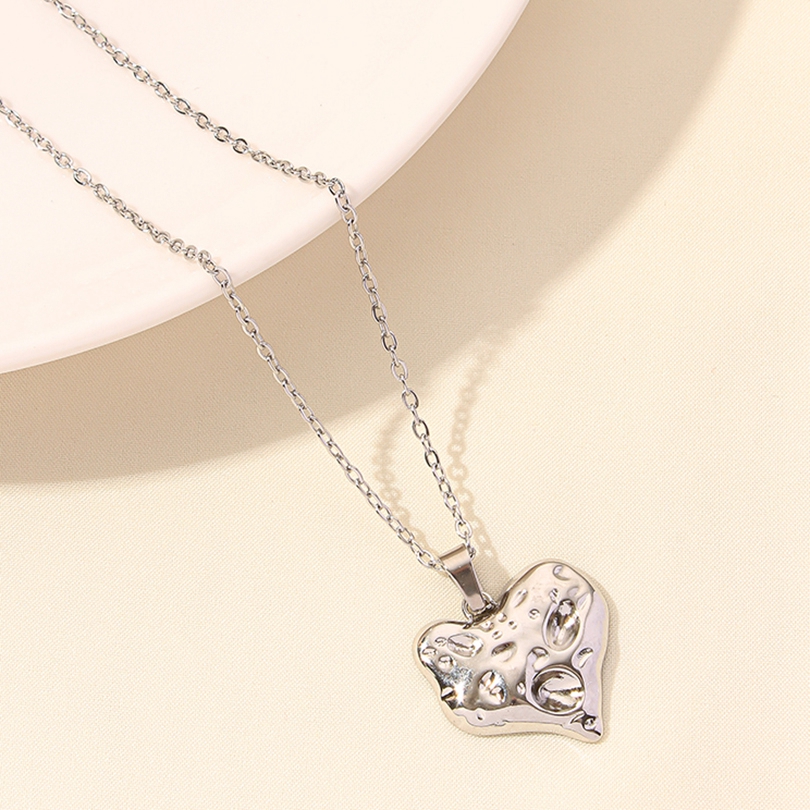 304 Stainless Steel Elegant Cute Luxurious Plating Heart Shape Pendant Necklace display picture 25