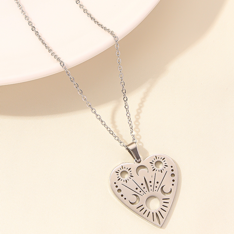 304 Stainless Steel Elegant Cute Luxurious Plating Heart Shape Pendant Necklace display picture 22