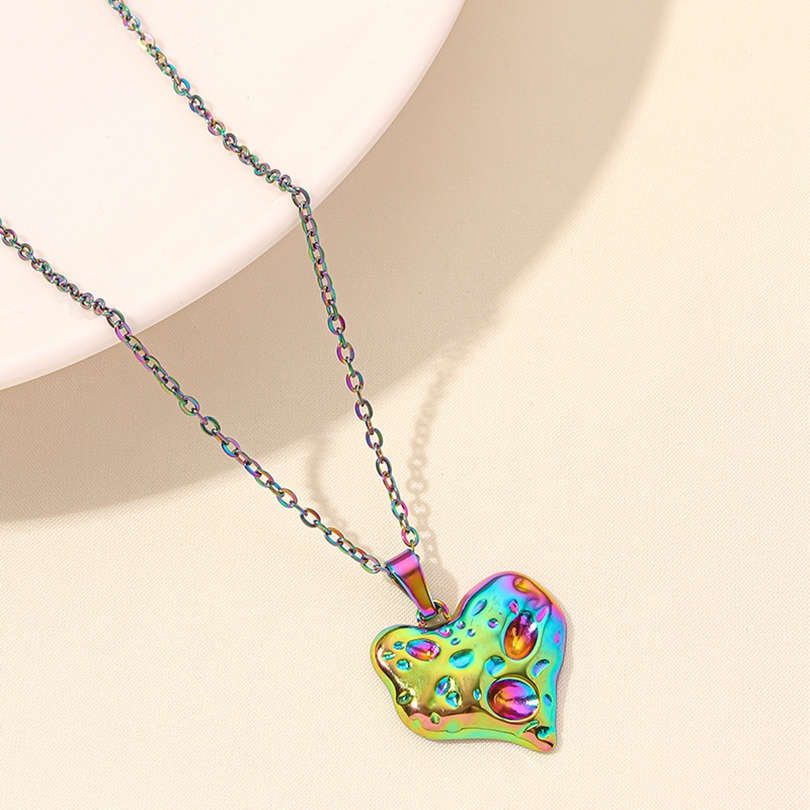 304 Stainless Steel Elegant Cute Luxurious Plating Heart Shape Pendant Necklace display picture 38