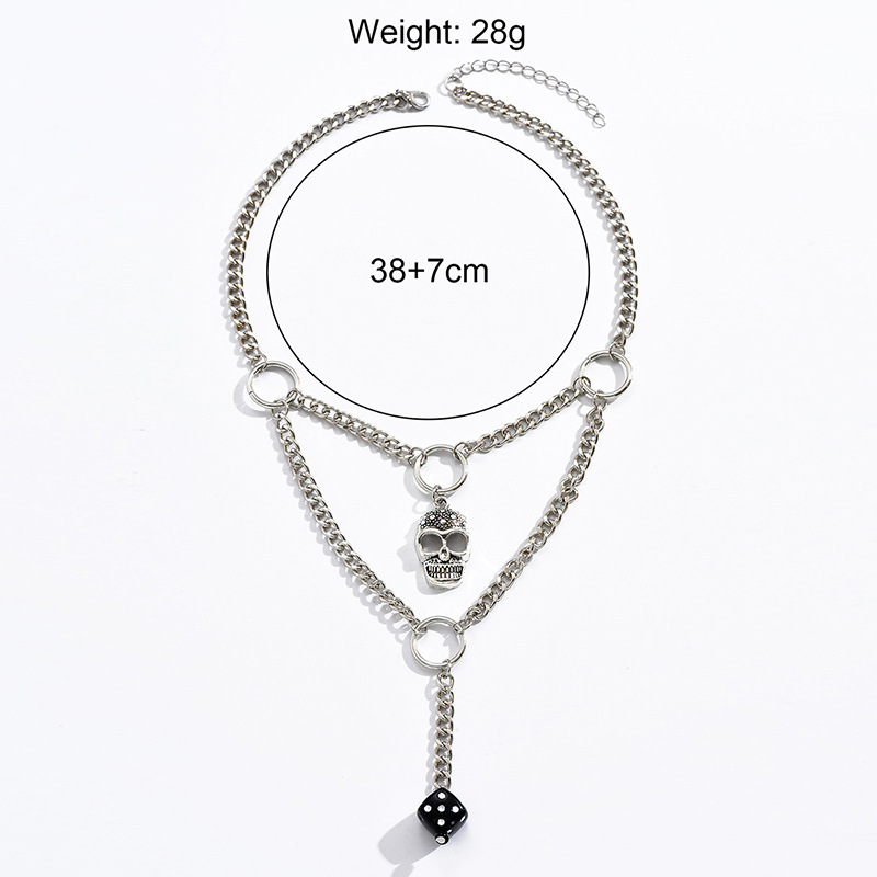 Gothic Geometric Skull Alloy Plating Women's Pendant Necklace display picture 2