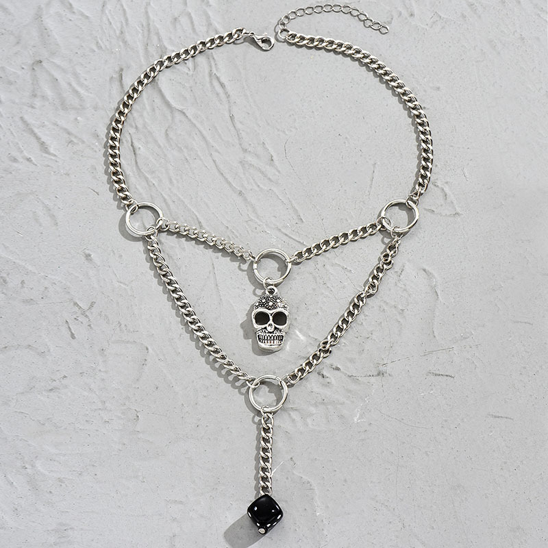 Gothic Geometric Skull Alloy Plating Women's Pendant Necklace display picture 3