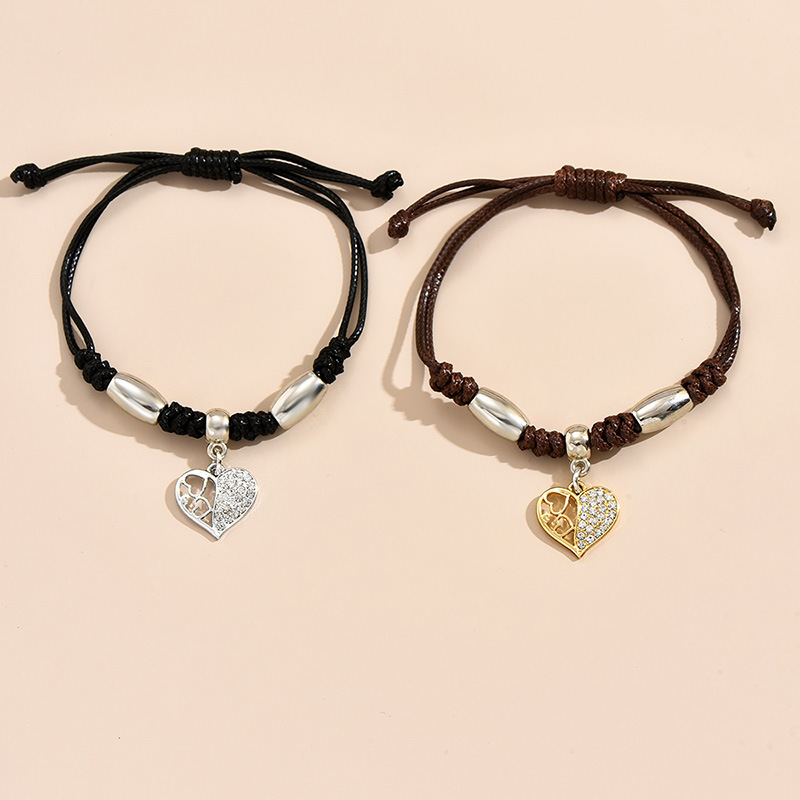 Sweet Heart Shape Alloy Plating Women's Bracelets display picture 3