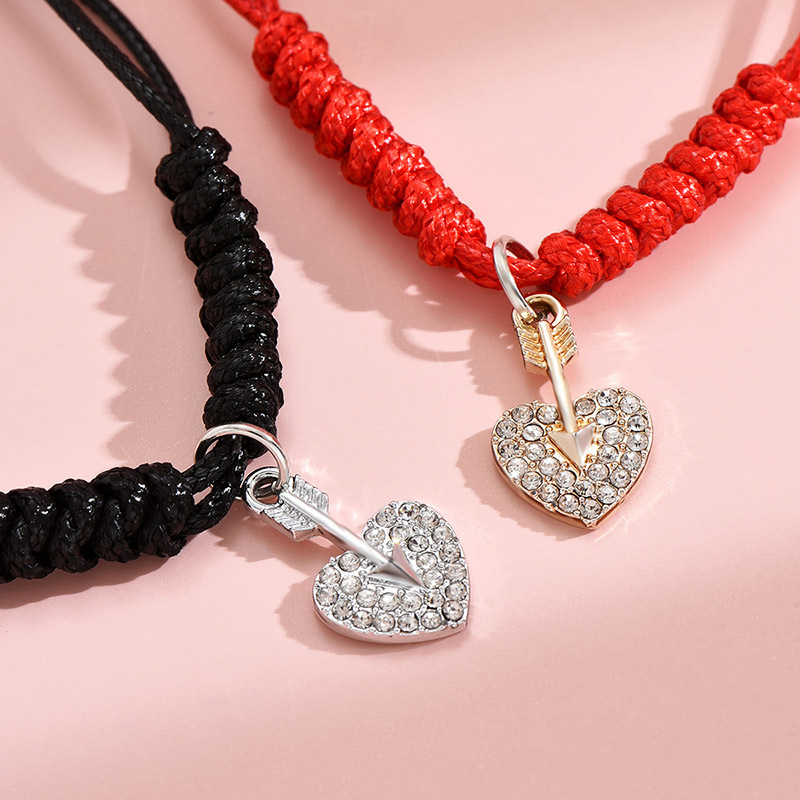 Sweet Heart Shape Alloy Plating Couple Bracelets display picture 4