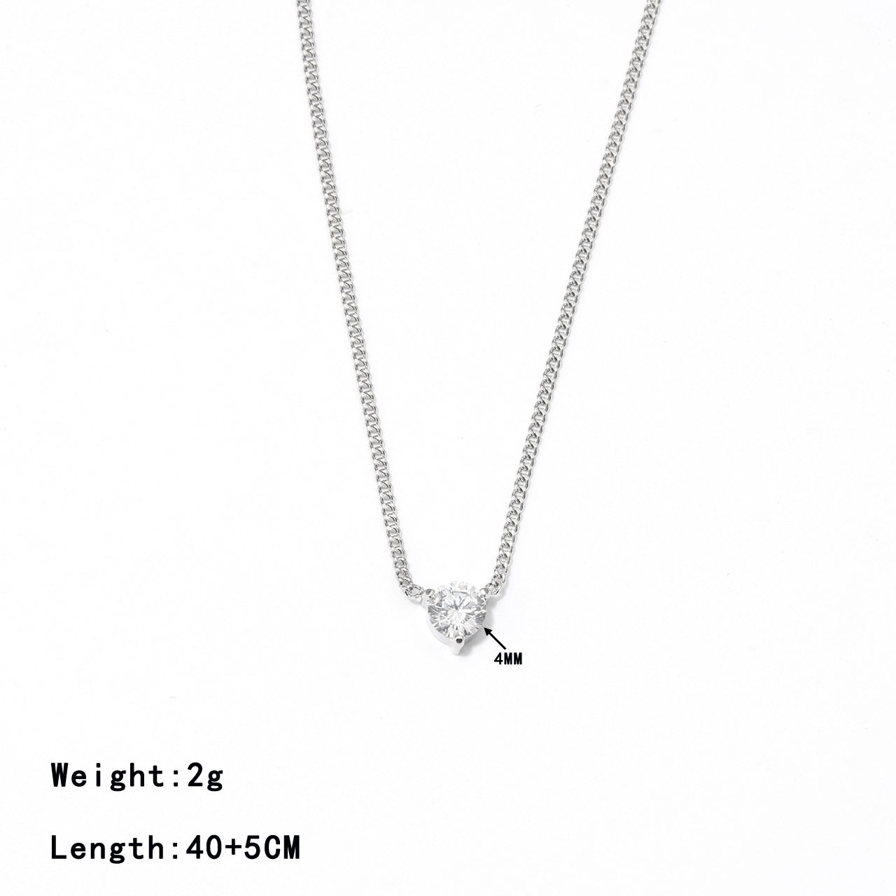 Stainless Steel Simple Style Heart Shape Plating Inlay Zircon Necklace display picture 5