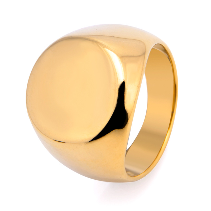 Einfacher Stil Einfarbig Titan Stahl 18 Karat Vergoldet Unisex Ringe display picture 4